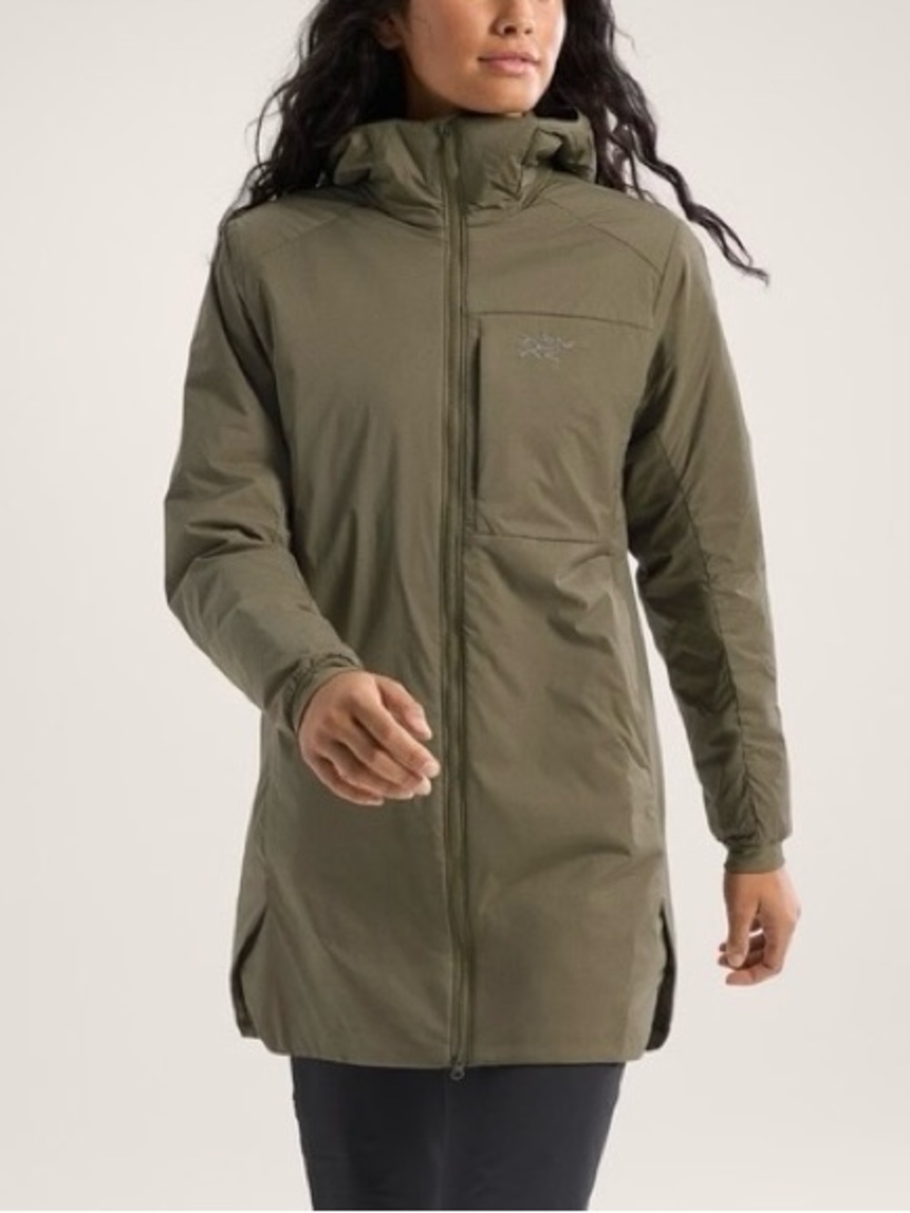 Arc'teryx Women’s Olive Green Hooded Atom Coat